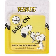 Peanuts Snoopy Baby on Board Sign 2 Pack