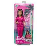 Barbie Doll In Trendy Pink Jumpsuit With Accessories And Pet Puppy HPL76