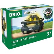 Brio World Light Up Gold Wagon 2pc 33896