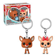 Funko Pocket Pop Keychain Rudolph The Red-Nosed Reindeer Rudolph & Clarice 2 Pack