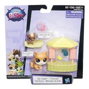 Littlest Pet Shop Tiki Treats Pouncy Sipton #78 and Cheekers Pouring #104