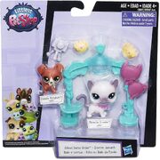 Littlest Pet Shop School Dance Smiles #88 Danely Kingman, #70 Plumella Crowne