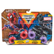 Monster Jam Marvel Spider-Man Vs Black Panther 2 Pack 1:64 Diecast Vehicle (Series 2)
