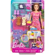 Barbie Doll & Puppy Slumber Party Playset HXN01