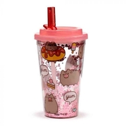 Pusheen The Cat Foodie - Double Walled Cup & Straw 