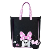 Loungefly Disney Minnie Mouse Floral Rock The Dots Tote Bag With Coin Bag
