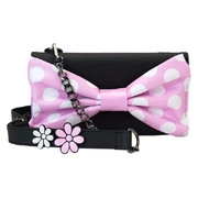 Loungefly Disney Minnie Mouse Floral Rock The Dots Clutch Crossbody