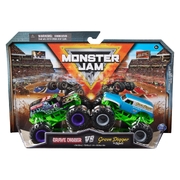 Monster Jam Grave Digger vs Grave Digger the Legend 1:64 Diecast Truck 2 Pack