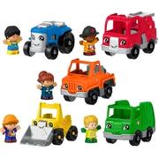 Fisher-Price Little People Town Helpers Vehicle Set Toddler Playset 