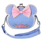 Loungefly Minnie Mouse Floral and Lace Kisslock Crossbody Bag