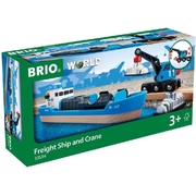 Brio World Freight Ship & Crane 4pc 33534