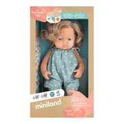 Miniland Educational My Friends & Me Baby Doll Caucasian dark blonde girl with vitiligo Dressed 38cm