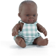 Miniland Educational My Friends & Me African Boy Doll with clothing 21cm