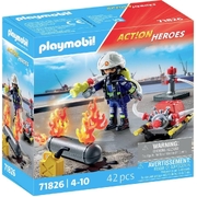 Playmobil Action Heroes Firefighter with Water Pump 42pc 71826