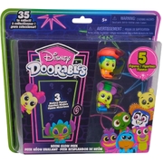 Disney Doorables Neon Glow Peek 5pack Assorted