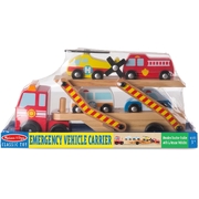 Melissa & Doug Wooden Emergency Vehicle Carrier