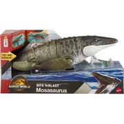 Jurassic World Rebirth Bite N Blast Mosasaurus Action Figure and Mini Dilophosaurus