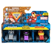 Monster Jam Marvel 1:87 Mini Trucks 3 Pack - Thor, Black Panther, Iron Man