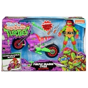TMNT Teenage Mutant Ninja Turtles TMNT Purple Dragon Motorcycle with Raphael Figure
