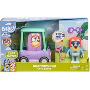 Bluey Chat Mates Figure & Vehicle - Grannies Car with Janet