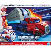 Transformers EarthSpark Optimus Prime Battle Trailer Playset
