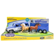 Breyer Stablemates Farms Land Rover & Tag-A-Long Trailer