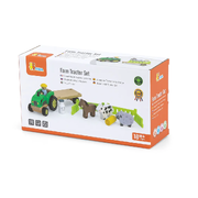 Viga Wooden Farm Tractor Set