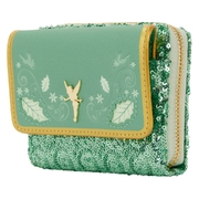 Loungefly Disney Peter Pan Tinker Bell Holiday Sequin Tri-Fold Wallet
