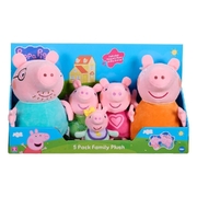 Peppa Pig 5 Pack Family Plush