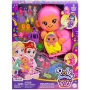 Polly Pocket Adventures in Rio Momma Monkey & Baby Playset