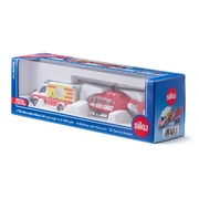 Siku Die-Cast Vehicle Mercedes Benz Ambulance and Helicopter 1748