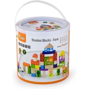 Viga Wooden Blocks Farm 50pc