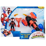 Spidey and His Amazing Friends Miles Spin Morales Vehicle Action Figure