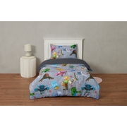 Minecraft Quilt Cover Set Single Bed - Grey