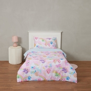 Care Bears Quilt Cover Set Single Bed - Pink