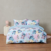 Disney Stitch Quilt Cover Set - Double Bed Pink
