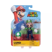 Super Mario 4" Figure Luigi With 1-Up Mushroom (Wave 38)