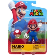 Super Mario 4" Mario Figure with Super Mushroom (Wave 42)