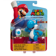 Super Mario 4" Light Blue Yoshi with Egg Action Figure (Wave 42)