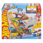 Hot Wheels Transforming Stunt Garage 2 in 1 Playset