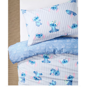 Disney Stitch Cotton Reversible Quilt Cover Set - Double Bed Blue