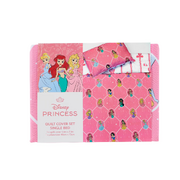 Disney Princess Cotton Reversible Quilt Cover Set -Single Bed Pink