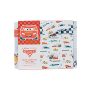 Disney Pixar Cars Cotton Reversible Quilt Cover Set - Single Bed 