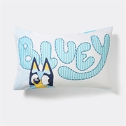 Bluey Kids Standard Pillowcase - Blue White Stripes