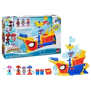 Marvel Spidey and his Amazing Friends Water-Webs Webs Ahoy Bubble Pirate Ship Toy (4 Figures)
