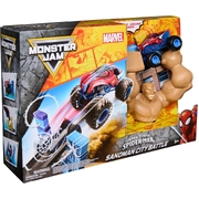 Marvel Monster Jam The Amazing Spider-Man Sandman City Battle Playset 1:64 Scale