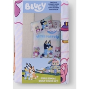Bluey Tea Party Quilt Cover Set - Single Bed