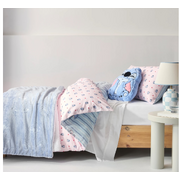 Disney Stitch Australian Cotton Reversible Quilt Cover Set - Single Bed