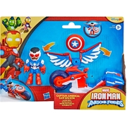 Marvel Iron Man and his Awesome Friends Captain America Sam Wilson Super Bike Action Figure & Toy Vehicle