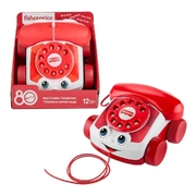 Fisher-Price 80th Anniversary Red Chatter Pull Along Telephone Toy